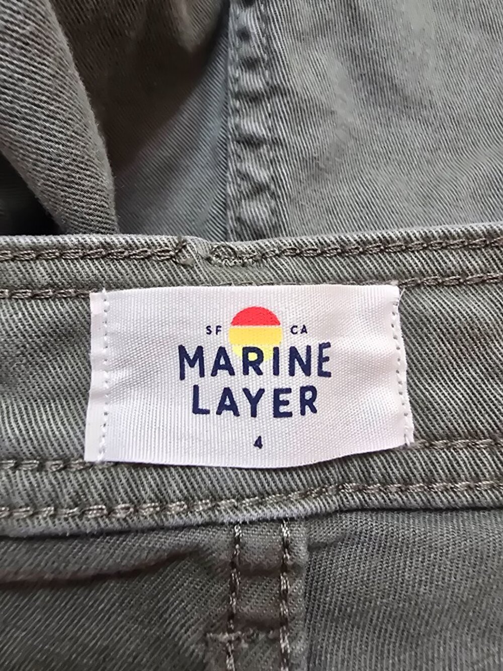 Marine Layer Bridget Crop Pant - Dusty Olive - Picture 4 of 7